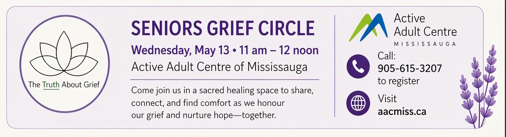 Seniors Grief Circle image source: Active Adult Centre of Mississauga